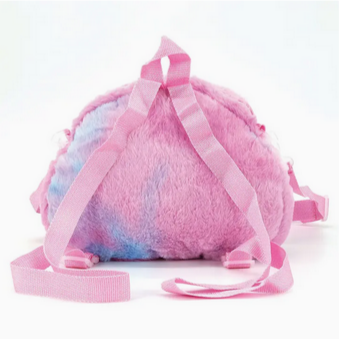 Cute Pink and Blue Bunny Plushy Backpack