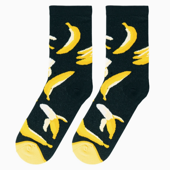 Women's Banana Crew Socks