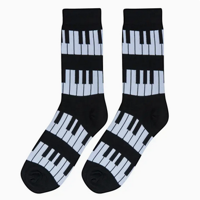 Men's Piano Keys Crew Socks
