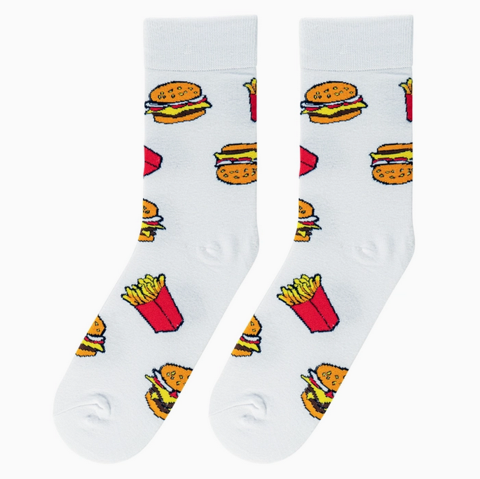 Men's Burger & Fries Crew Socks