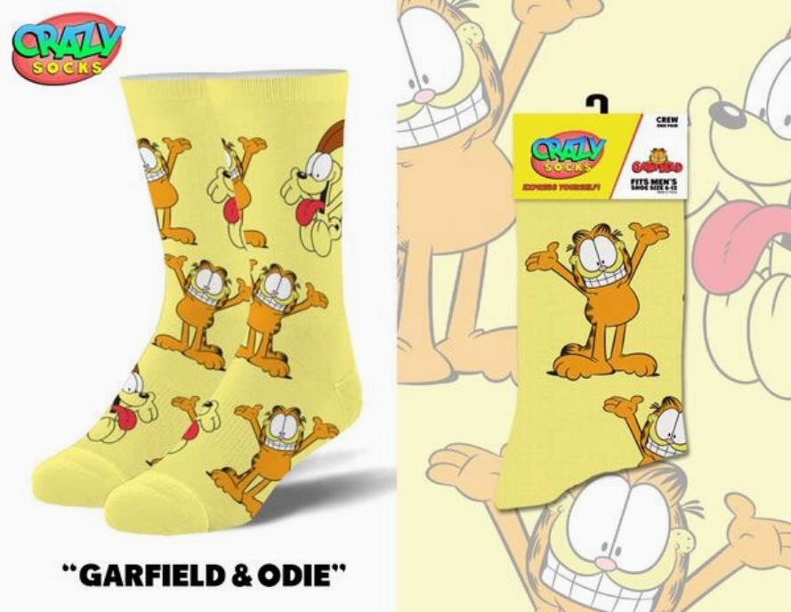 Men's Garfield Crew Socks