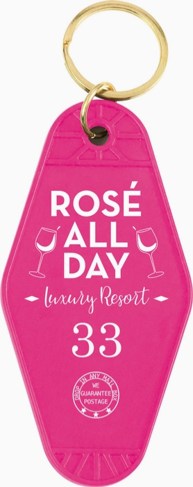 Rosé All Day Motel Keychain