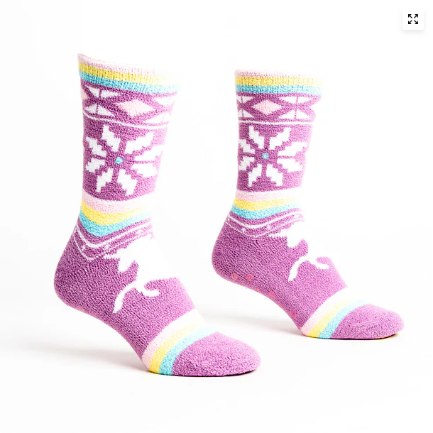 Unisex Unicorn Fuzzy Slipper Socks