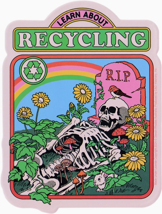 Learn About Recyling Sticker