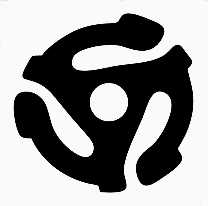 45 Rpm Record Adapter Sticker