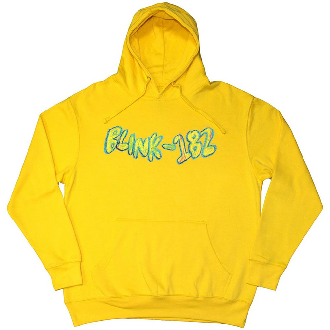 Unisex Blink-182 Crayon Yellow Pullover Hoodie