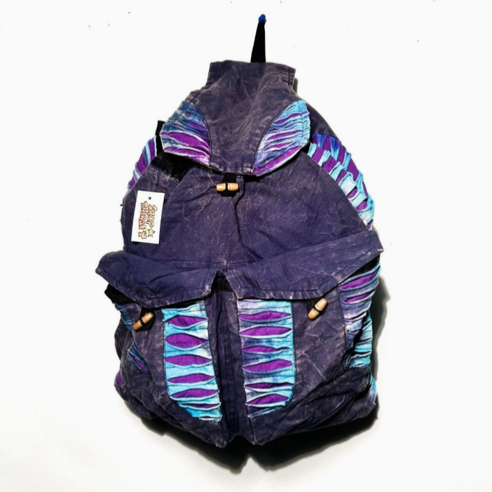 Cotton Stonwash Razer Cut Trim Backpack