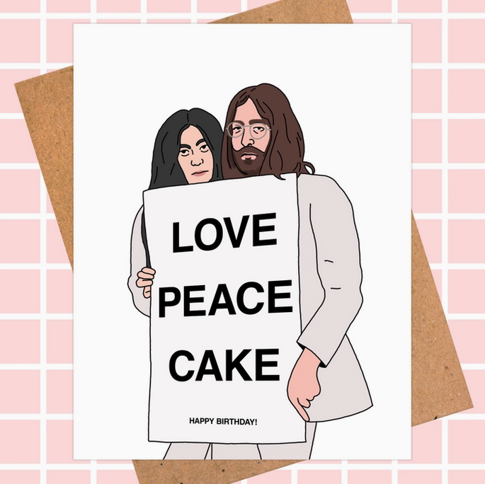 The Beatles John & Yoko Birthday Card
