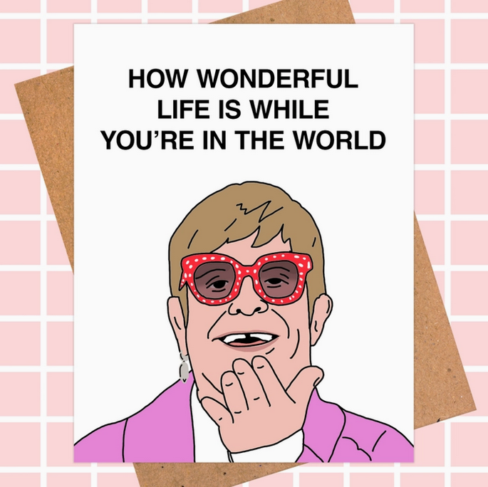 Elton John Birthday Card