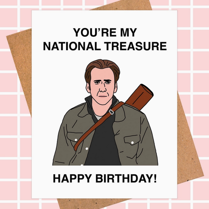 Nicolas Cage National Treasure Birthday Card