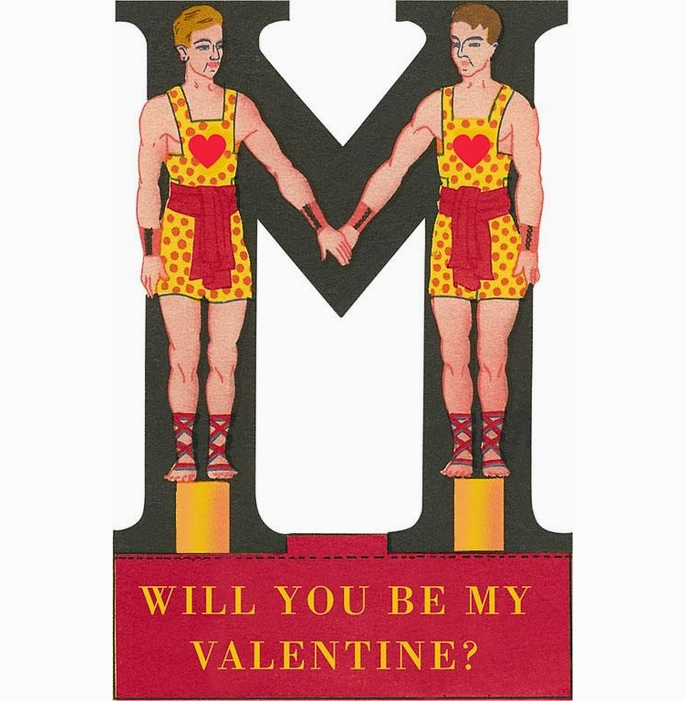Will You Be My Valentine, Men in Tunics Art Print