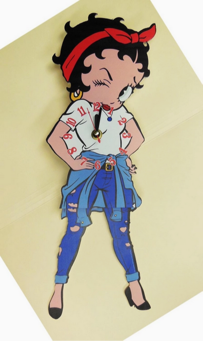 Betty Boop Swinging Legs Clock