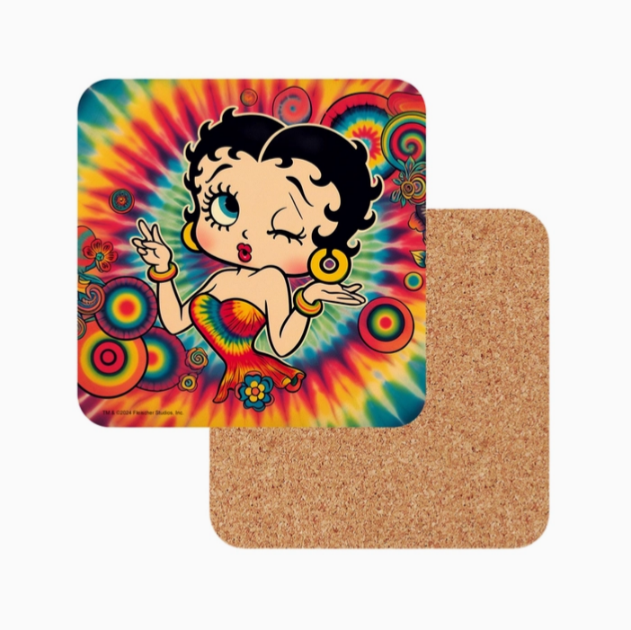 Betty Boop Tie Dye Coasters 6pc Set