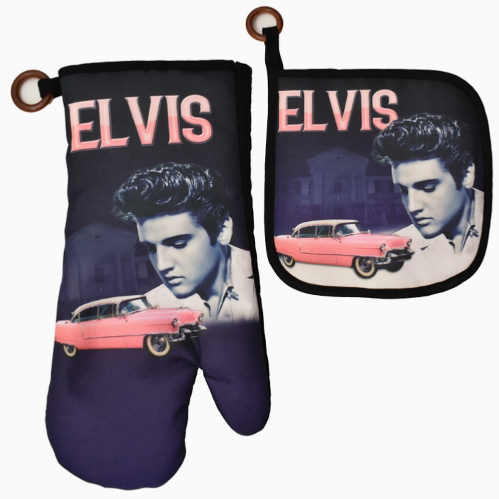 Elvis Pink Caddy Pot Holder/Oven Mitt