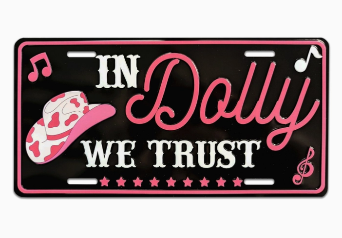 In Dolly We Trust License Plate