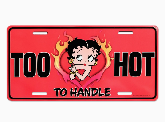 Betty Boop Too Hot License Plate
