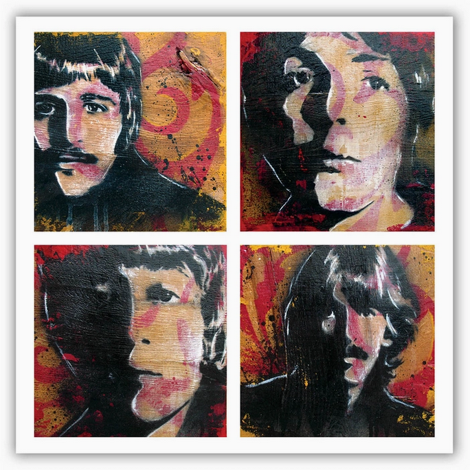 The Beatles Fab 4 Art Print