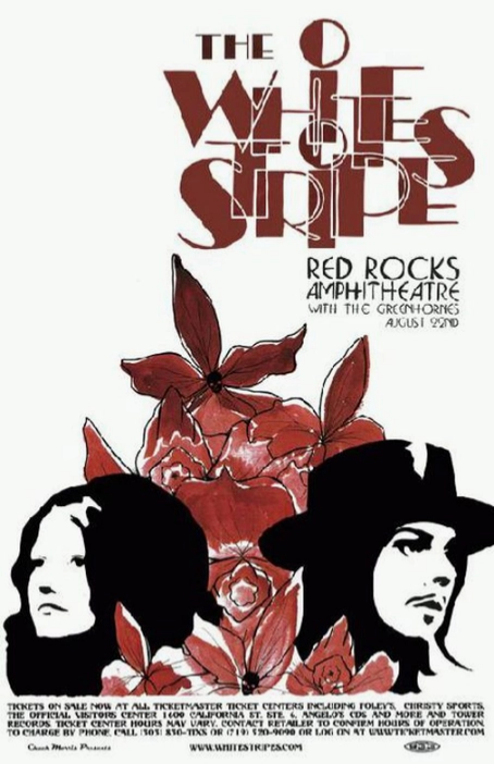 White Stripes Red Rocks 2005 Art Print