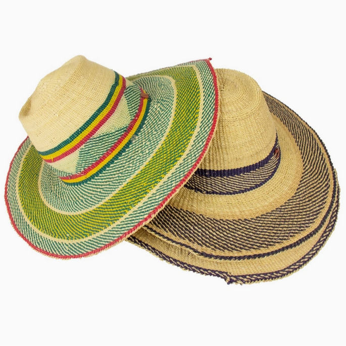 Handwoven Ghana Grass Hats