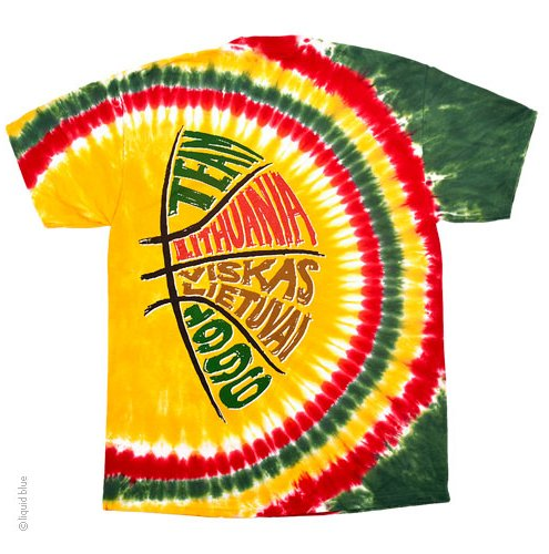 Men's Grateful Dead Tie-Dye Team Lithuania Basketball T-Shirt