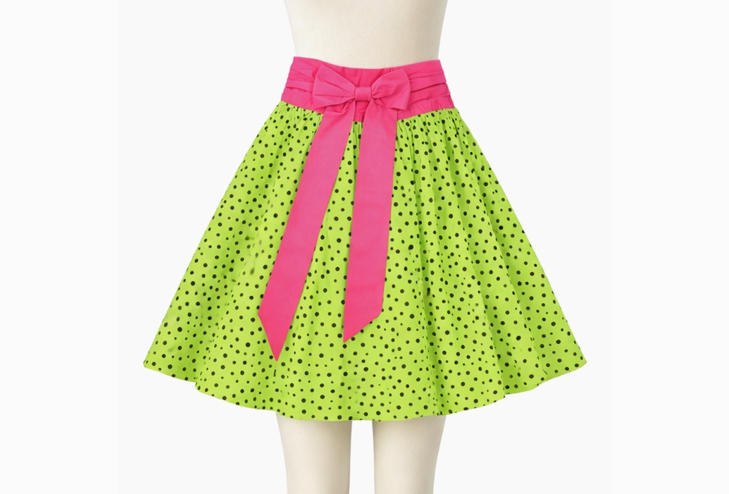 Women's Retro Hight Waist Polka Dot Skirt