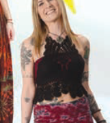 Women's High-Neck Pretty Petal Crochet Top