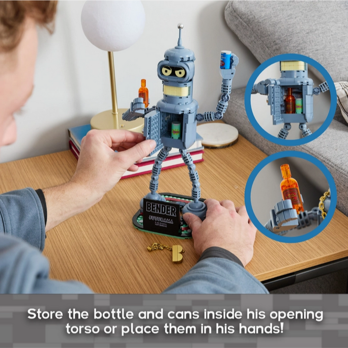 Futurama Bender Brick Building Figure