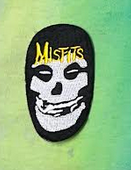 Yellow Text Misfits Skull Patch