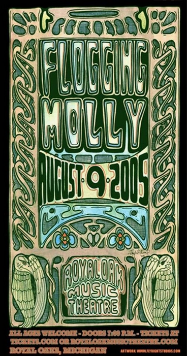 Flogging Molly Detroit 2005 Art Print
