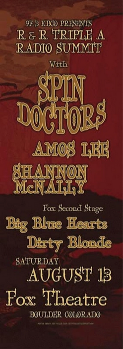 Spin Doctors / Amos Lee / Shannon Mcnally Fox Theatre 2005 Art Print
