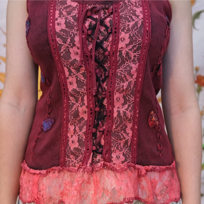 Women's Lace Corset Plus Size Top