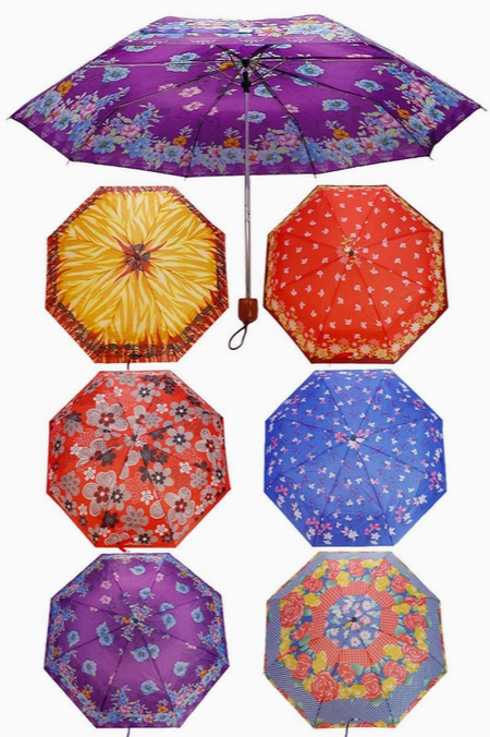 Floral Print Travel Size Umbrella
