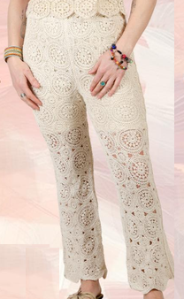 Women's Mandala Crochet Yoga Pants
