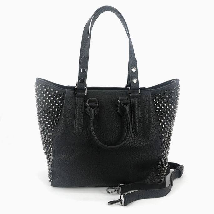 Studded Skull Tote Bag