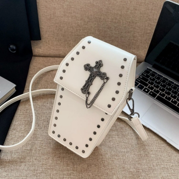 Vintage Cross Studded Crossbody Bag
