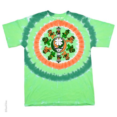 Men's Grateful Dead Tie-Dye Irish Bears Clover SYF T-Shirt