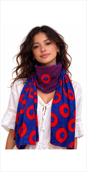 Donut Vortex Cotton Scarf
