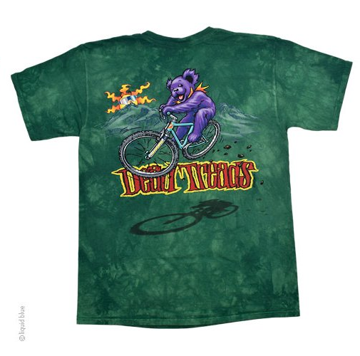 Men's Grateful Dead Tie-Dye Dead Treads Bike Bear T-Shirt