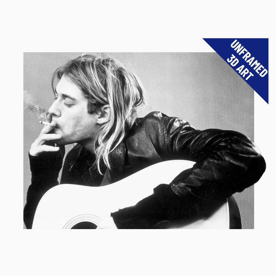 Kurt Cobain Smoking Nirvana 3D Lenticular Wall Art