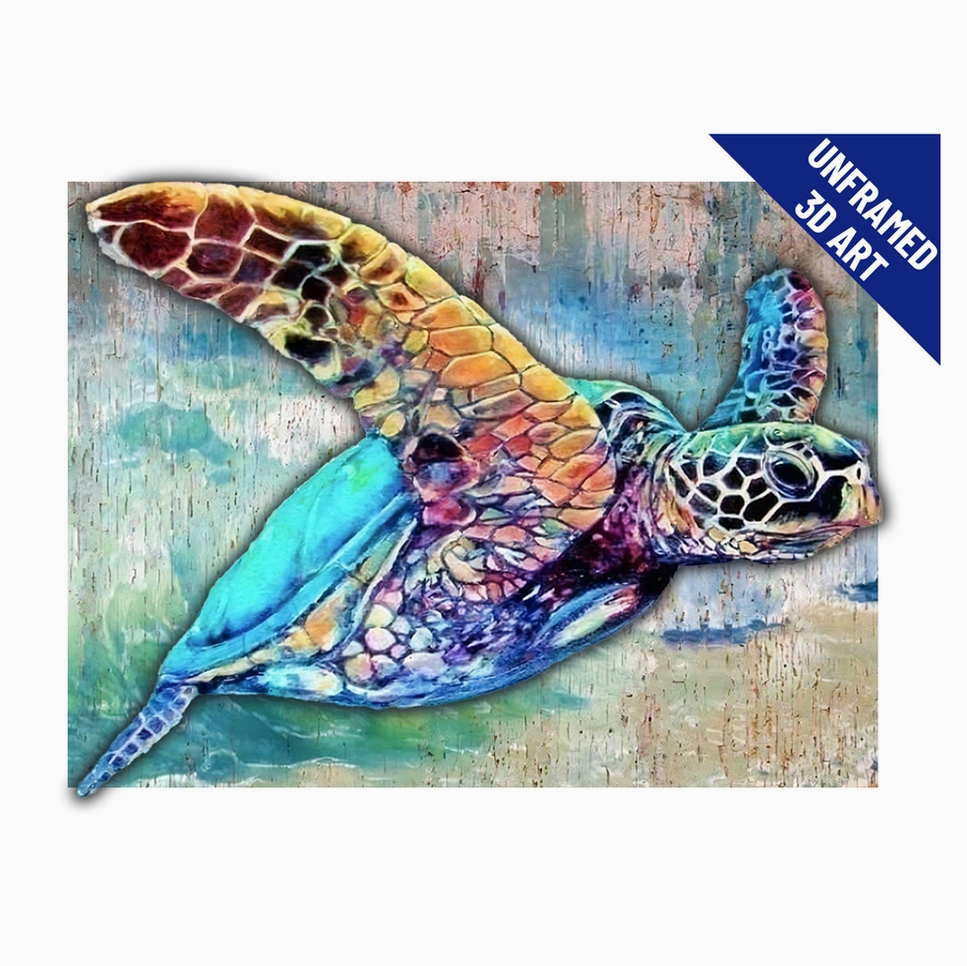 Sea Turtle 3D Lenticular Wall Art