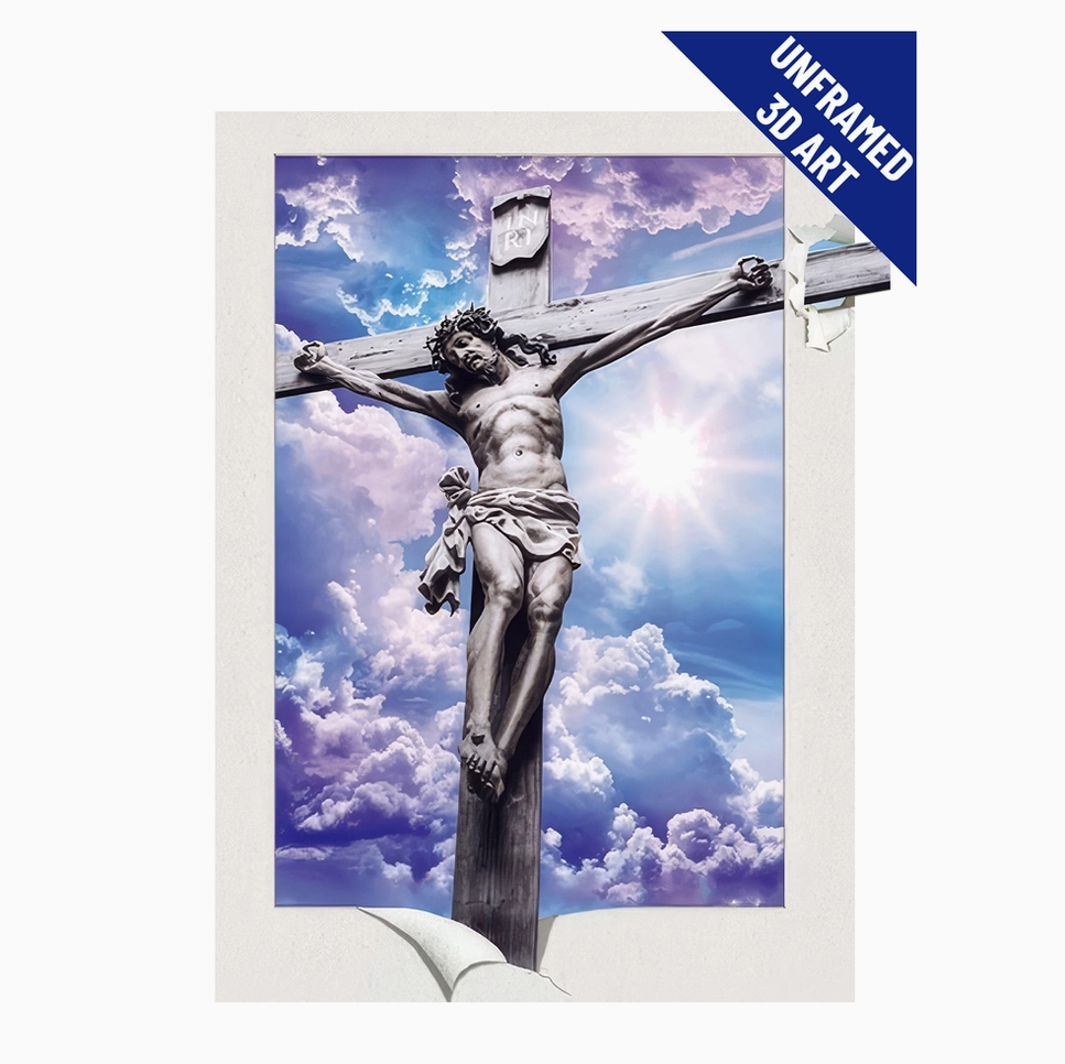Jesus Cross 3D Lenticular Wall Art