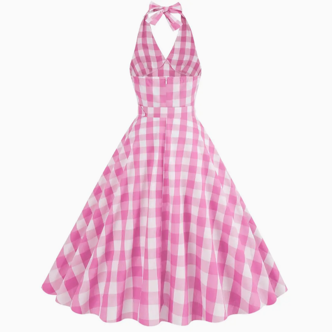Women's Vintage Checkered Picnic Dress