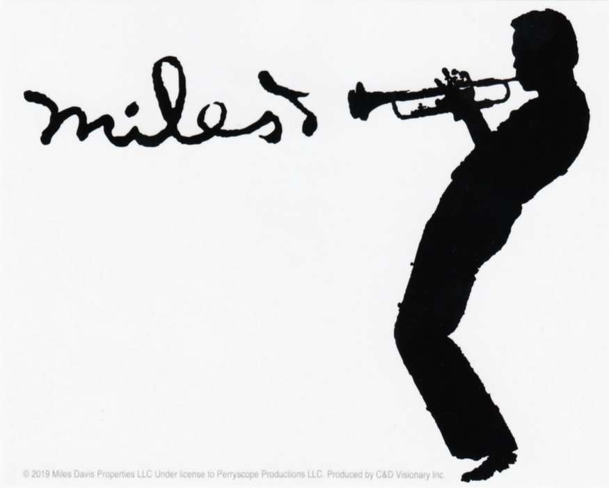 Miles Davis with Trumpet Sticker
