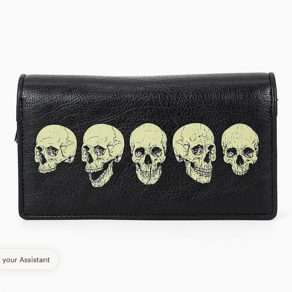 Glow in the Dark Skulls Bifold Wallet