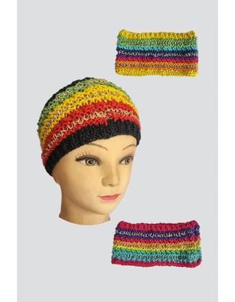 Hemp Rainbow Wide Headband