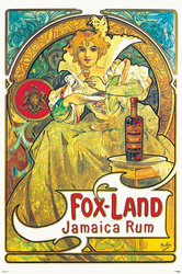 Mucha Fox-Land Jamaica Rum Poster