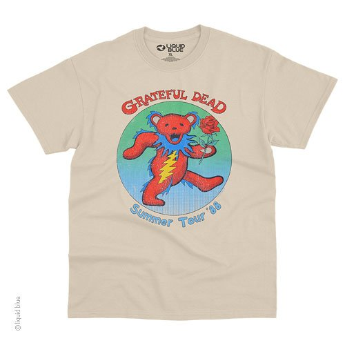 Men's Grateful Dead Summer Tour '88 Rose Bear T-Shirt