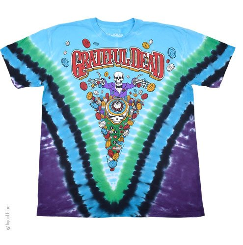 Men's Grateful Dead Gambler Skeleton Tie-Dye T-Shirt