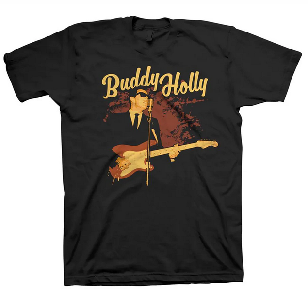 Men's Buddy Holly Performing Guitar T-Shirt
