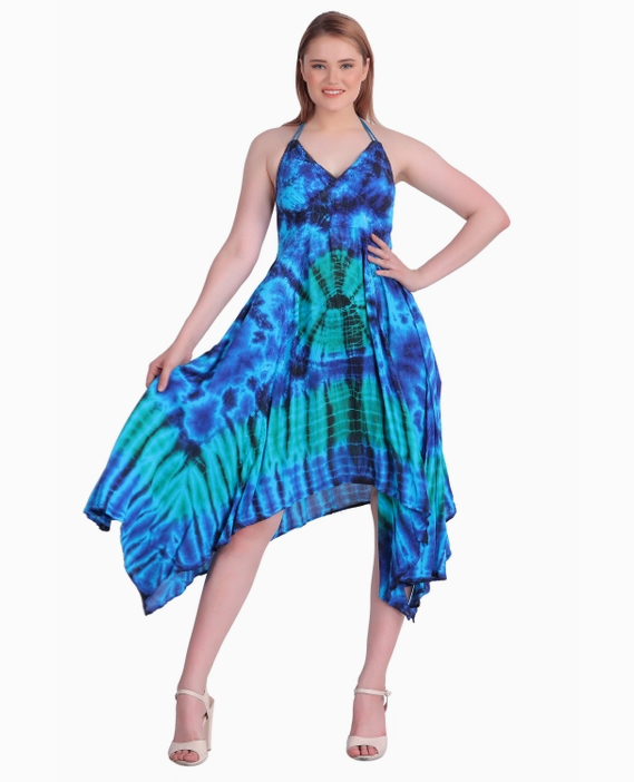 Women's Tie Dye Acid Wash Dress